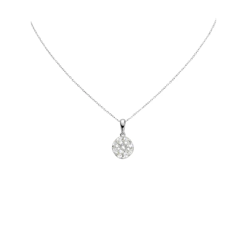 1.13ct Diamond 18K Gold Illusion Solitaire Necklace