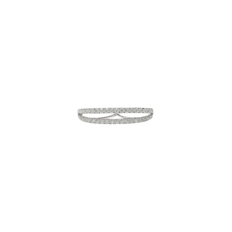 1.55ct Diamond 18K Gold Double Ring