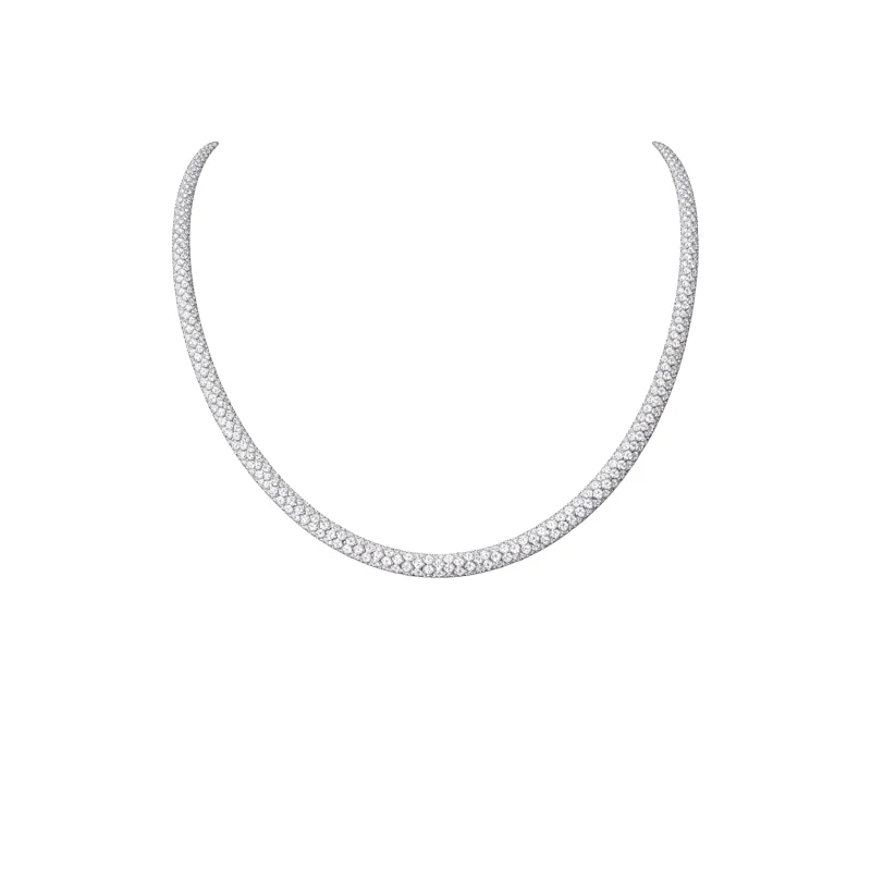 17.30ct Diamond 18K Gold Rope Necklace
