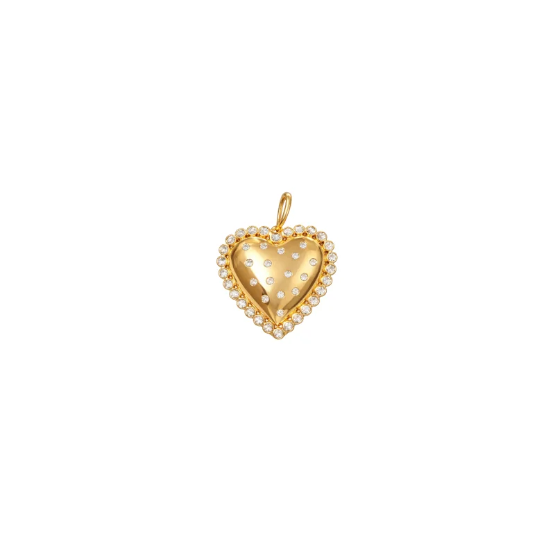 0.54ct Diamond 14K Gold Heart Pendant