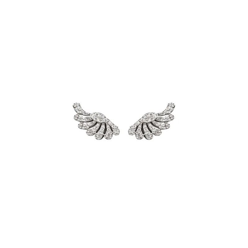 1.19ct Diamond 18K Gold Climber Earrings