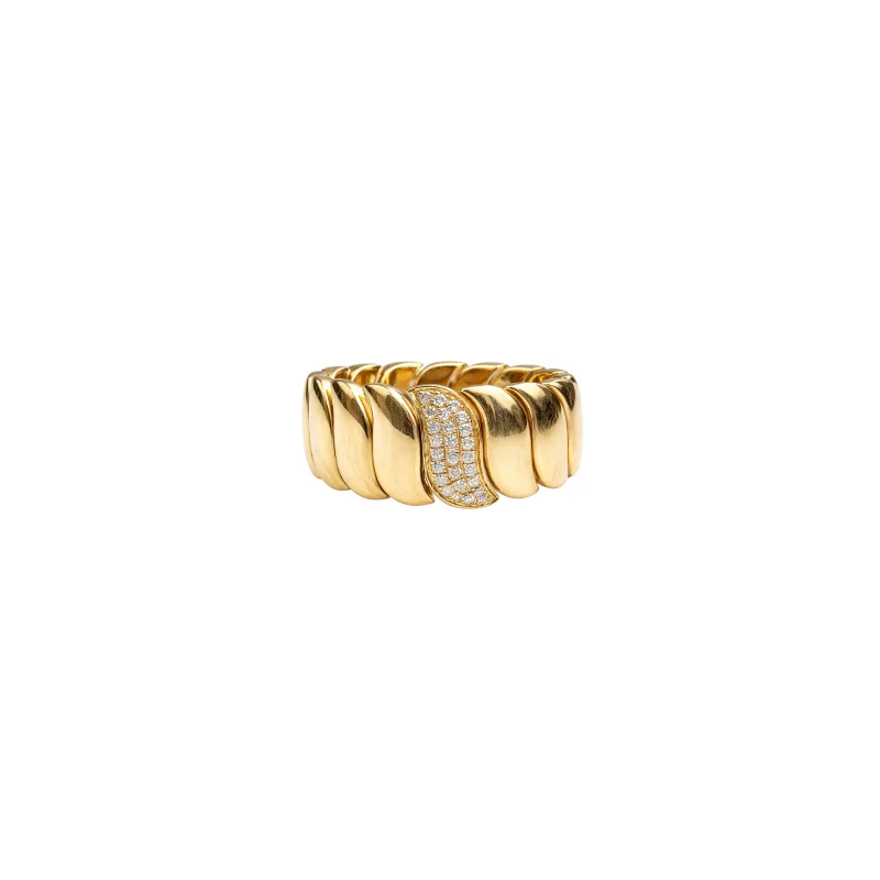 0.25ct Diamond 14K Gold Flexible Ring