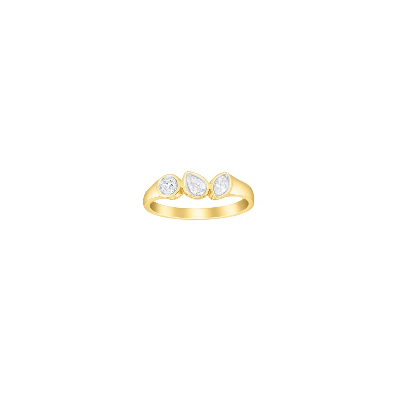 0.37ct Diamond 14K Gold Multi Shape Ring