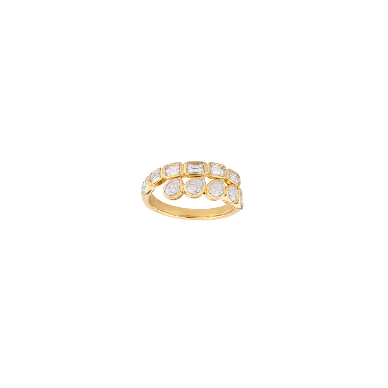 1.02ct Diamond 14K Gold Bypass Ring