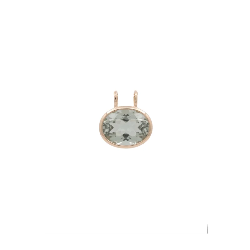 29.65ct Green Amethyst 18K Gold Medium Statement Pendant