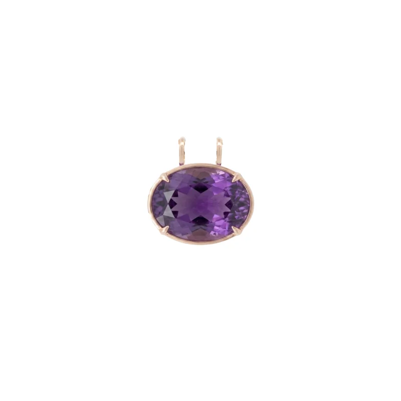 32.42ct Amethyst 18K Gold Large Statement Pendant