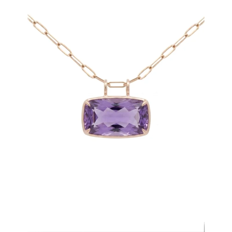35.92ct Amethyst 18K Gold Statement Pendant