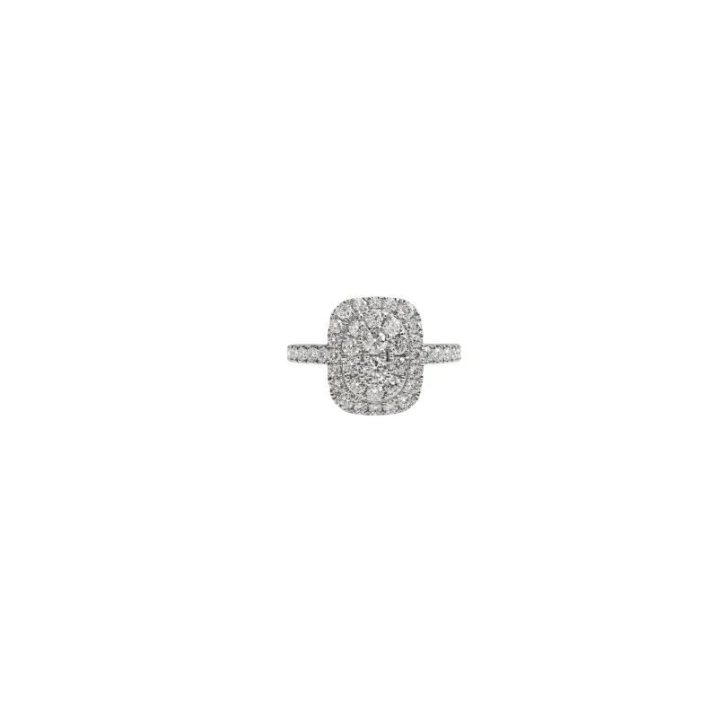 0.69ct Diamond 18K Gold Pave Ring
