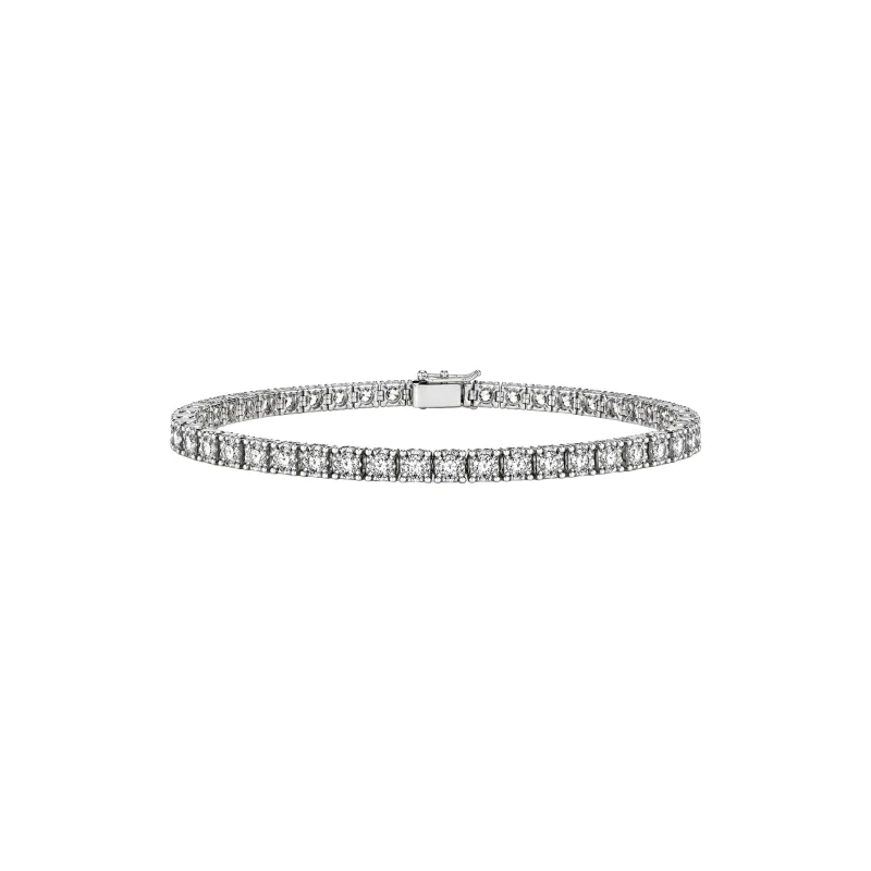 0.87ct Diamond 18K Gold Illusion Tennis Bracelet