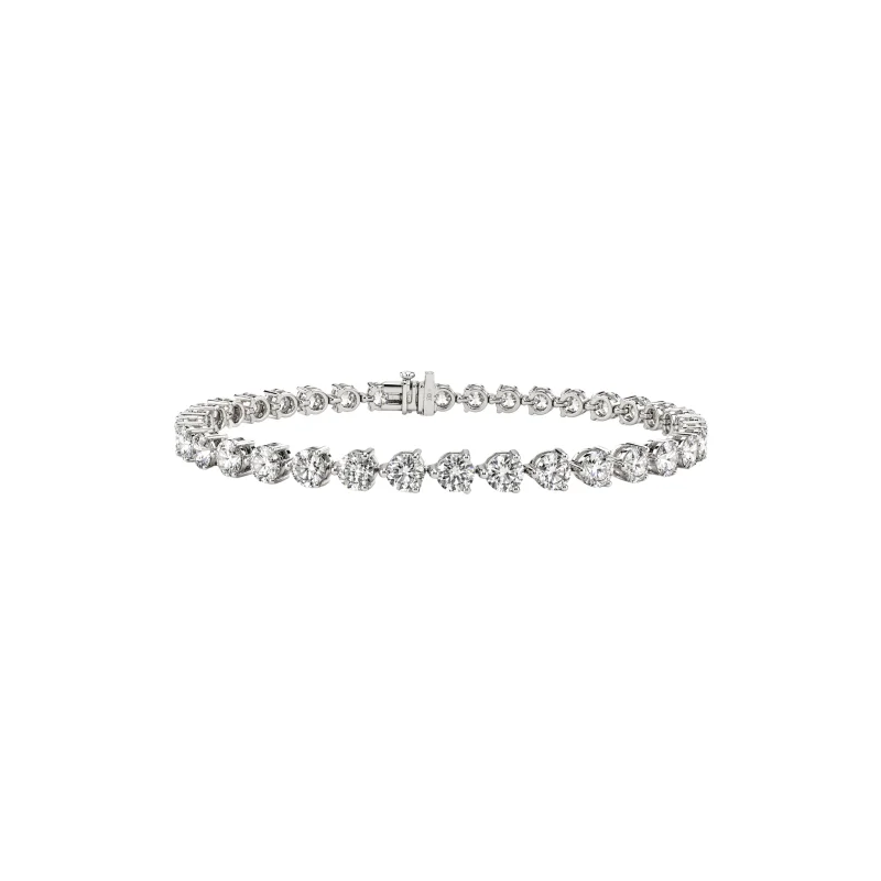 9.00ct Diamond 14K Gold Three Prong Tennis Bracelet