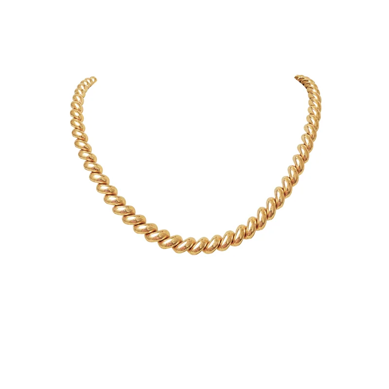 14K Gold Twist Chain Necklace