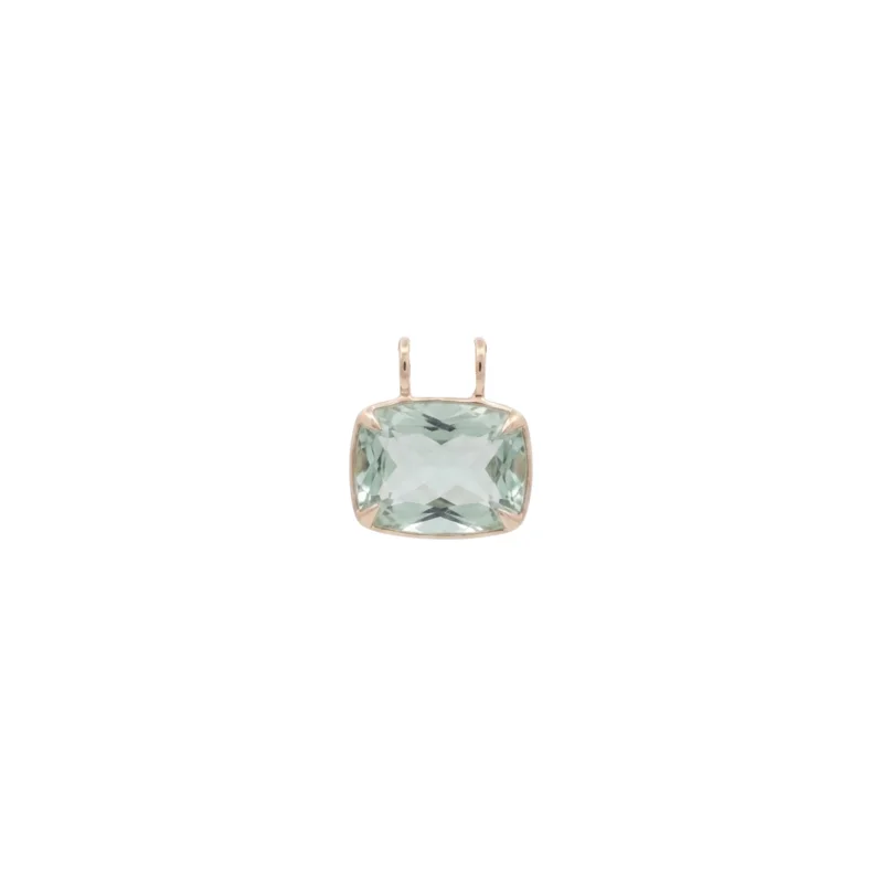 21.08ct Green Amethyst 18K Gold Medium Statement Pendant