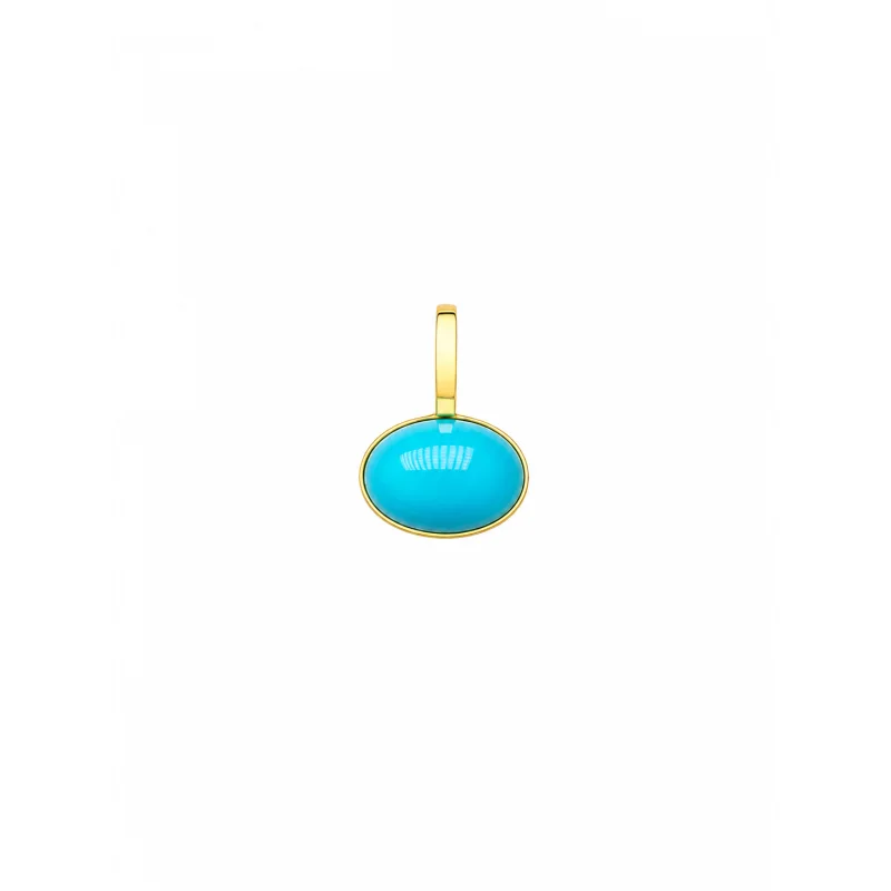 5.52ct Turquoise 18K Gold Small Pendant