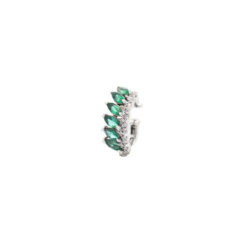 0.90ct Emerald Diamond 18K Gold Ear Cuff