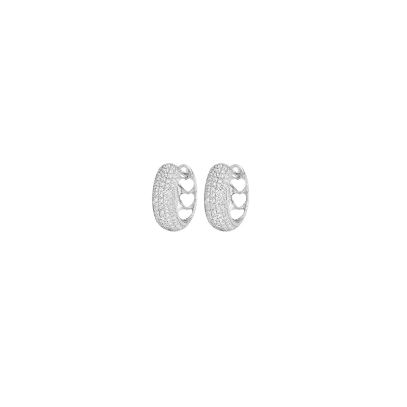 1.10ct Diamond 18K Gold Chunky Hoop Earrings