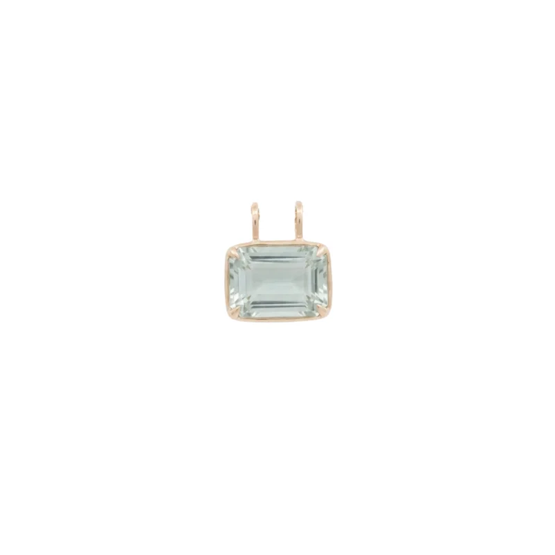 10.20ct Green Amethyst 18K Gold Small Statement Pendant
