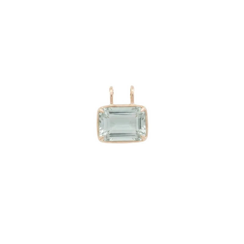 25.03ct Green Amethyst 18K Gold Medium Statement Pendant