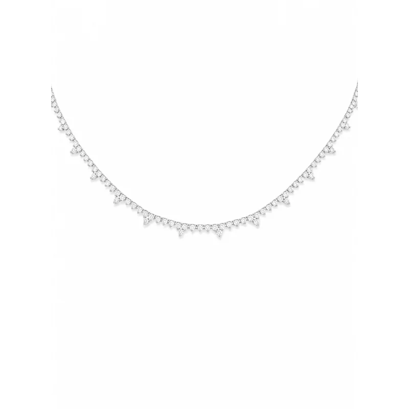 3.00ct Diamond 14K Gold Stationed Necklace