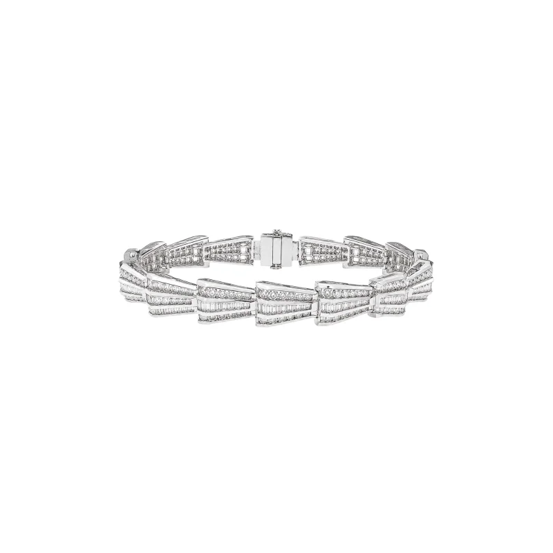 6.75ct Diamond 14K Gold Statement Bracelet