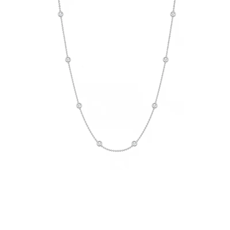 1.50ct Diamond 18K Gold By the Yard Necklace
