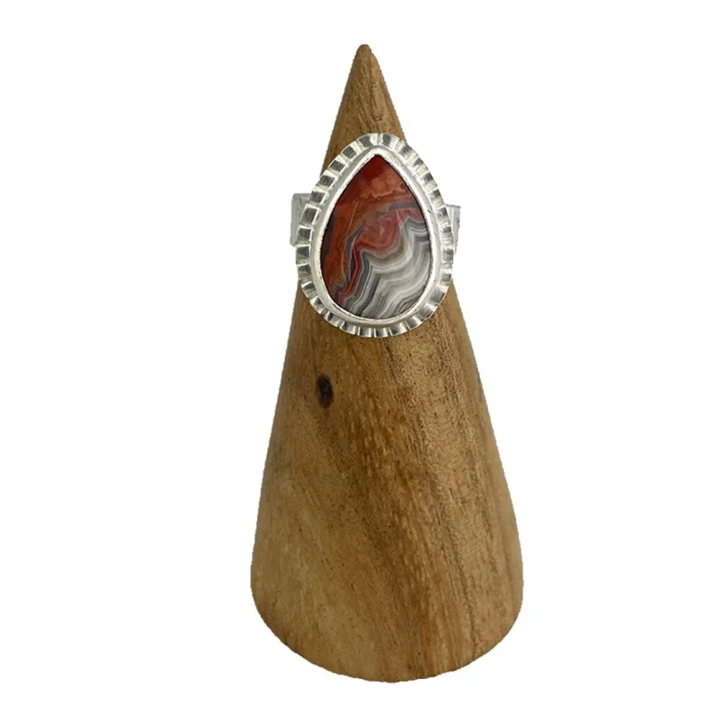 Crazy Lace Agate Ring – Size 6.25