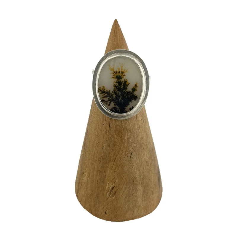 Dendritic Agate Ring – Size 8.75