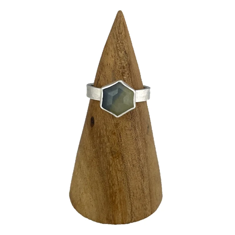 Hexagon Sapphire Ring – Size 9.5