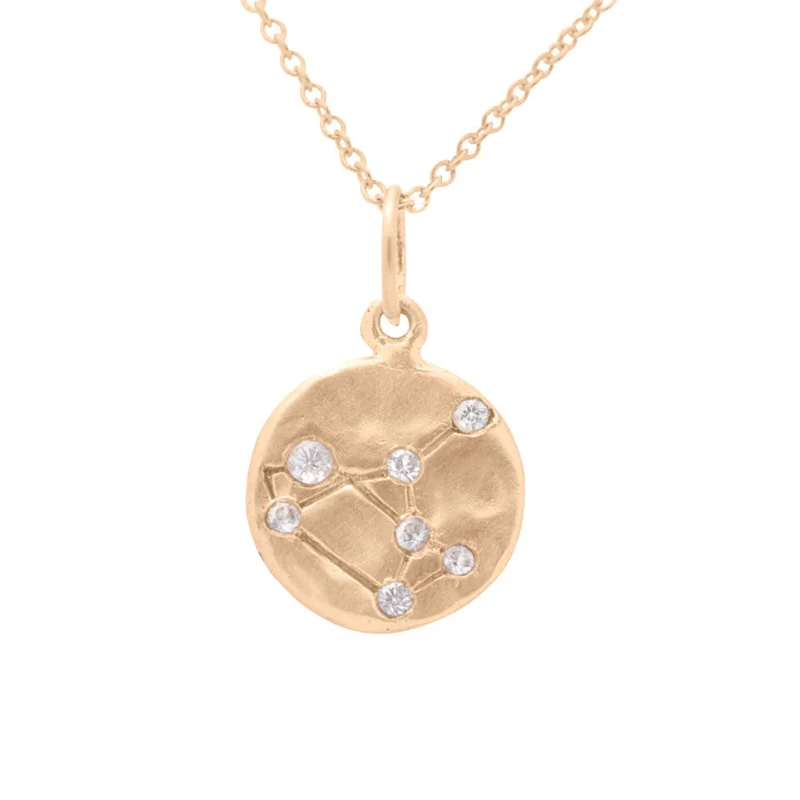Sagittarius Constellation Zodiac Lab Diamond Coin Charm