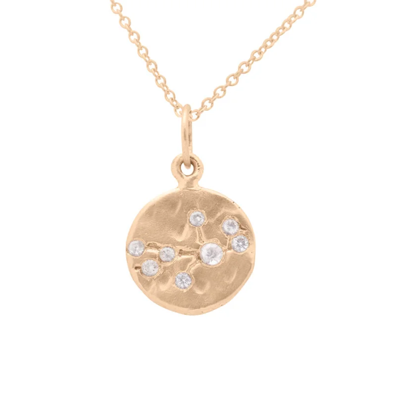 Virgo Constellation Zodiac Lab Diamond Coin Charm