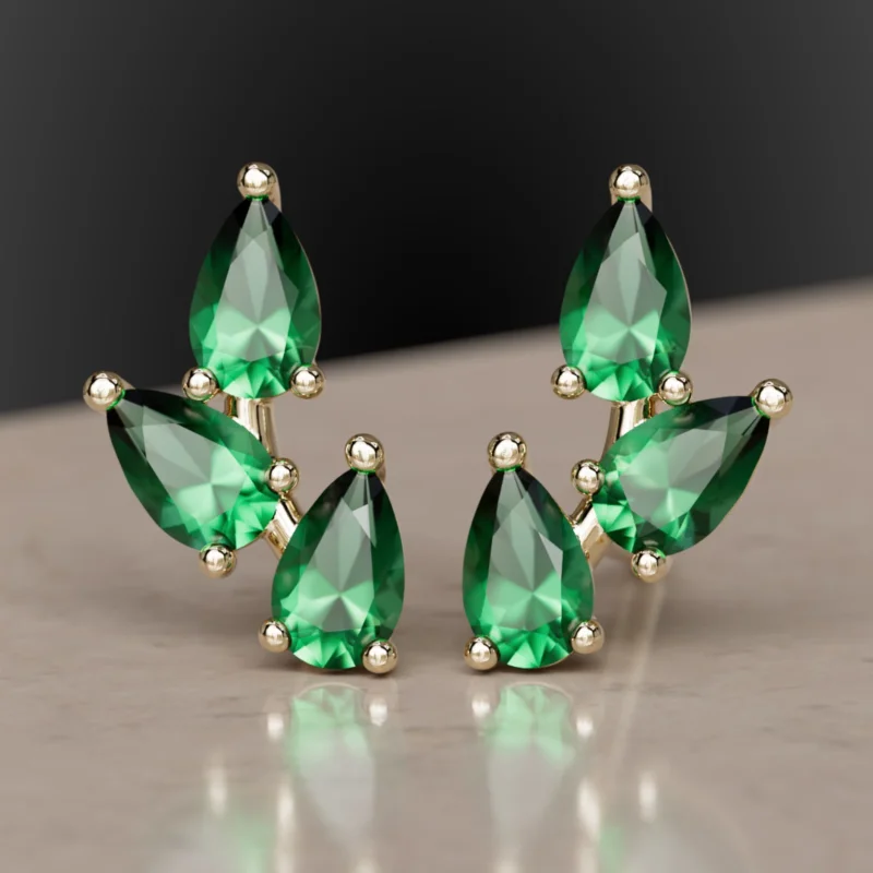 Vinea Studs, Emerald