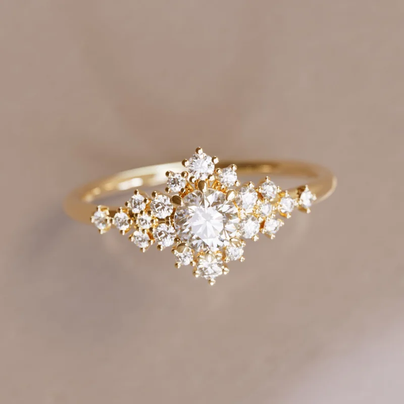 Starlight Diamond Alternative Celestial Engagement Ring