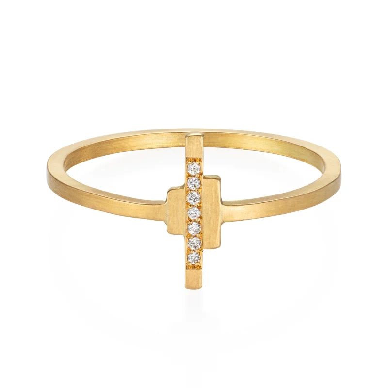 Deco Decadence Vertical Bar Ring