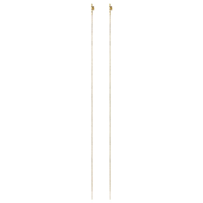 Square Chic Chain Bar Studs