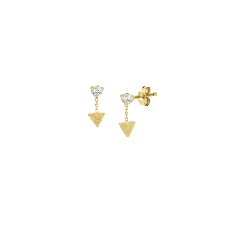 This Way & That Way Diamond Studs with Dangling Arrow