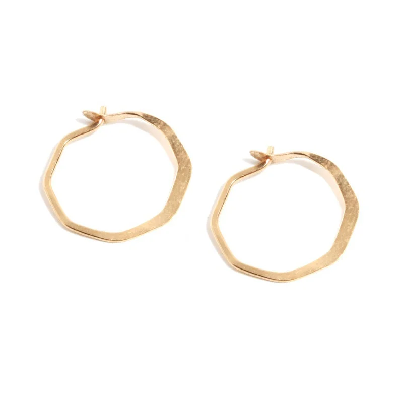 Small Gold Octagon Hoops