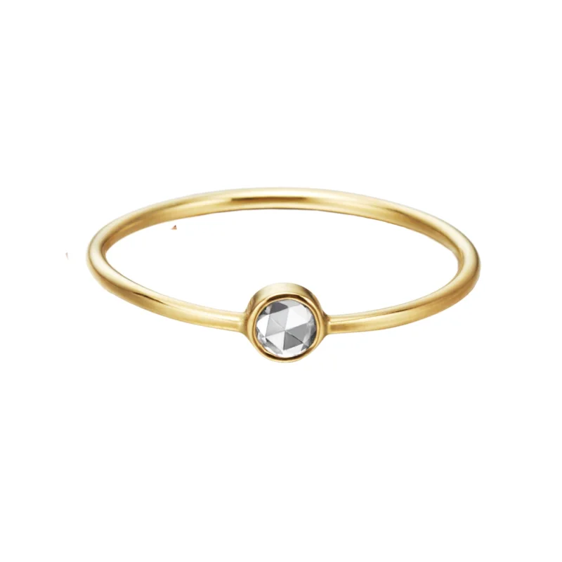 Bezel Set Rose Cut Diamond Ring