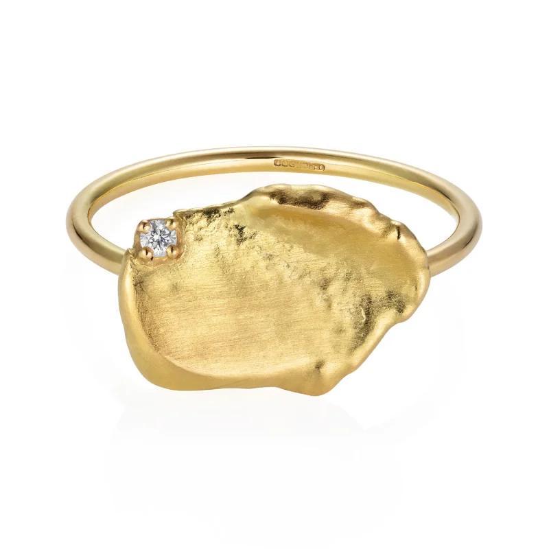 Moonscape Gold & Diamond Nugget Ring
