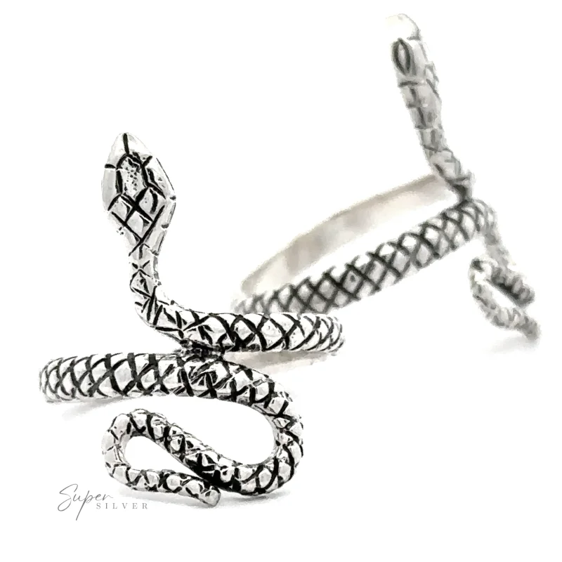 Textured Winding Snake Ring