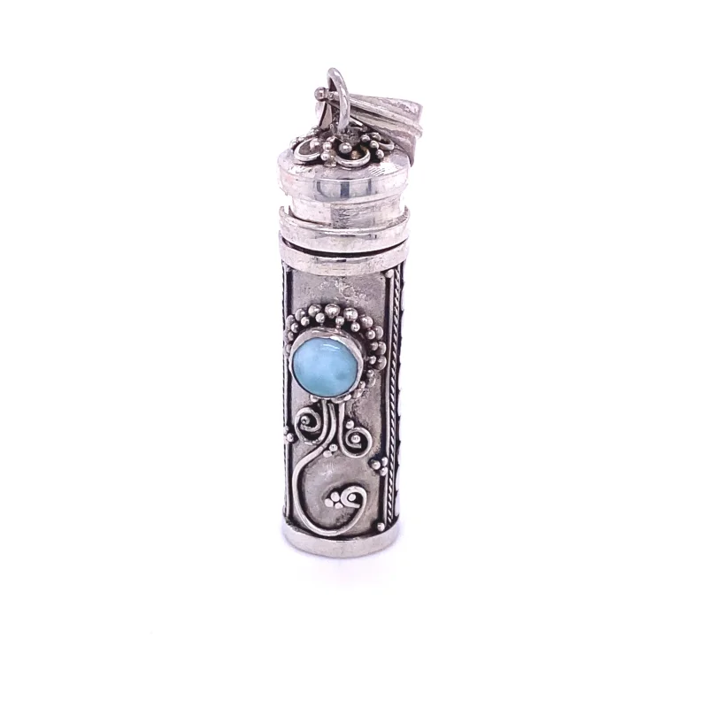 Larimar Prayer Box Pendant