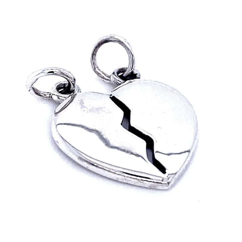 Plain Heart Break Apart Charm