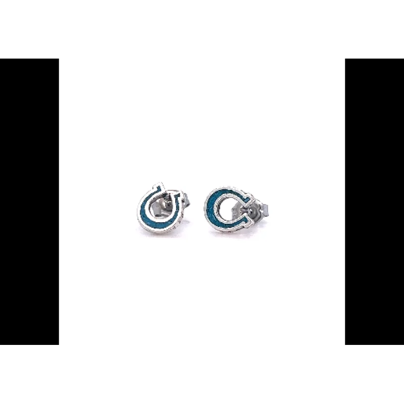 Turquoise Horseshoe Studs