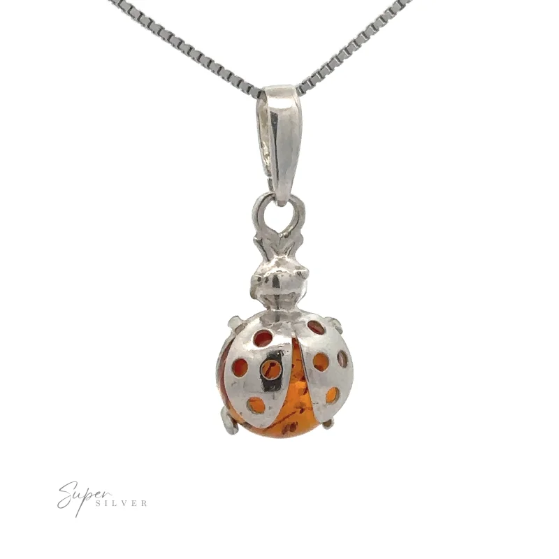 Amber Ladybug Pendant
