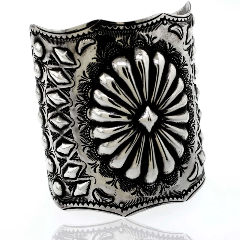 Handcrafted Silver Concho Cuff
