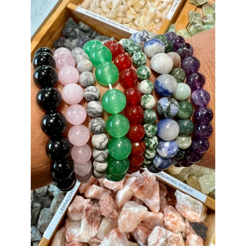4mm Beaded Stone Bracelets