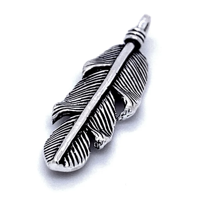 Rustic Feather Pendant