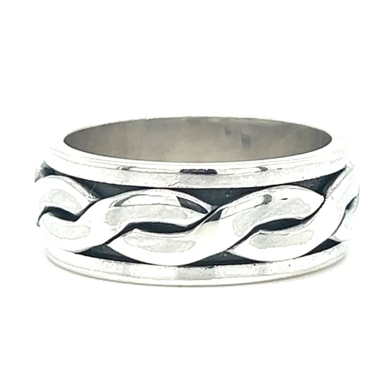 Sleek Woven Spinner Band