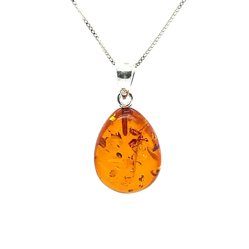 Teardrop Amber Pendant