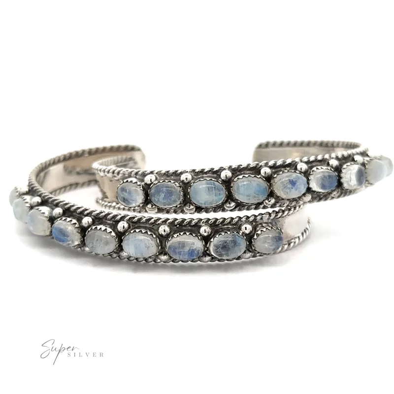 Oval Moonstone Cuff Bracelet
