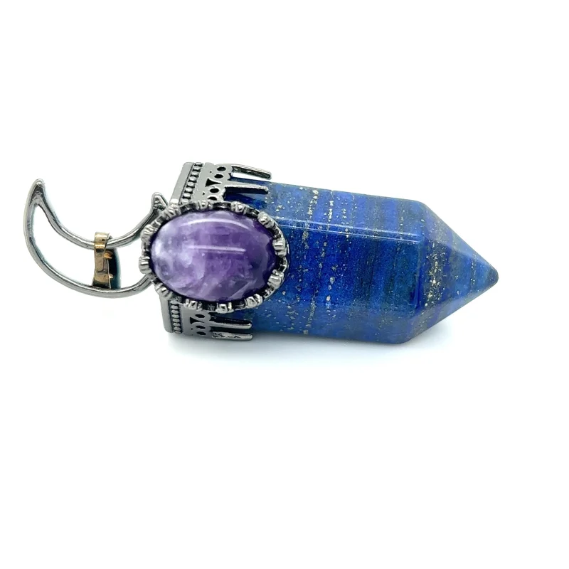 Sodalite Crescent Moon Pendant