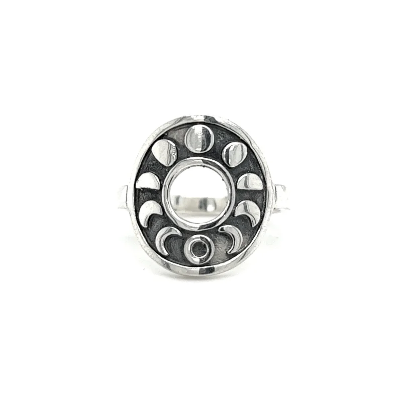 Striking Circular Moon Phases Ring
